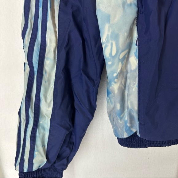 Adidas Vintage Windbreaker Jacket Tie Dye Full Zip Insulated Men’s Medium Blue - Picture 9 of 11